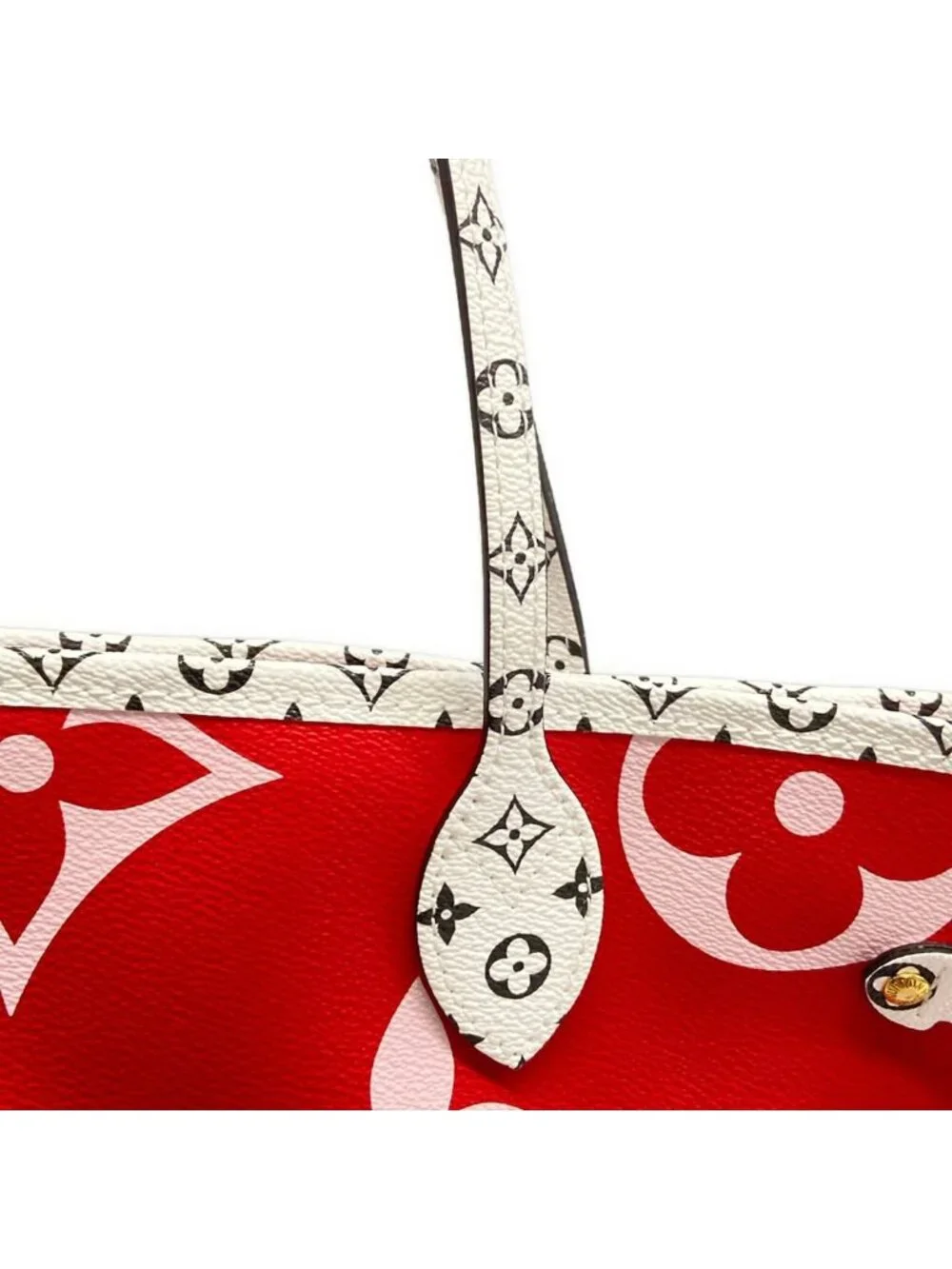 Louis Vuitton Tote Bag Giant Monogram Neverfull MM Rouge